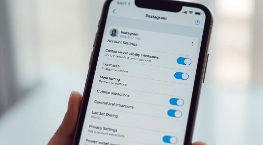 configurações de privacidade instagram