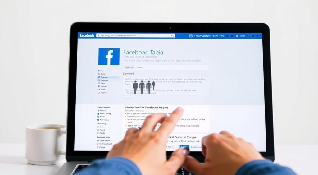 tutorial baixar dados facebook